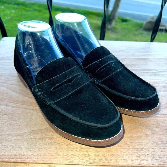 Hush Puppies Wren, Suede Loafers, Black, Size 8M NWOB - Picture 1 of 12